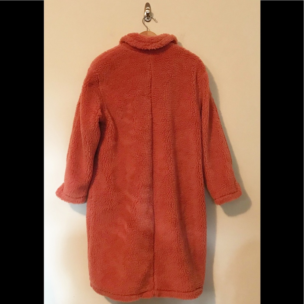Wild Fable Sherpa Fleece Teddy Coat Coral NEW NWT - Picture 4 of 8